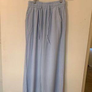Light Blue Wide-Leg Pants